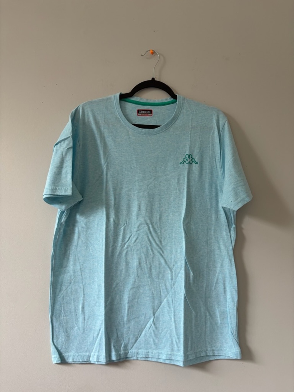 Kappa Men's Aqua Short Sleeve Logo Tee